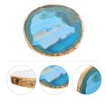 thumbnail image 2 of Natural Agate Slice Coaster Agate Gold-plated Cup Mat Coasters Agate Stone Pad, 2 of 8