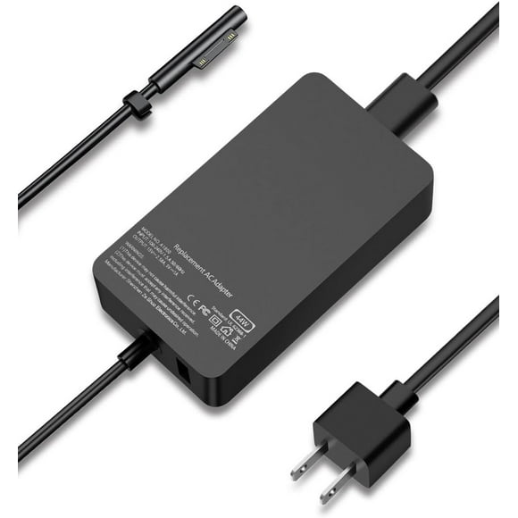 SURJDE Surface Charger, 44W 15V 2.58A Power Supply AC Adapter Charger for Microsoft Surface Pro 3/4/5/6/7, Surface Laptop 3/2/1, Surface Go/Book, with 6ft Power Cord