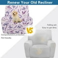 thumbnail image 4 of HELLHERO Recliner Chair Covers Lazyboy Lavender Butterfly Print Lift Chair Covers for Electric Recliner Washable Fitted Reclining Couch Slipcovers, Purple, 4 of 8
