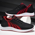 thumbnail image 4 of Zapatos Para Caminar Mocasines casuales para hombres Zapatos planos con cordones acolchados para deportes al aire libre (44 Black Red) Wdftyju Tenis De Mujer Tenis De Hombre, 4 of 8