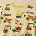 thumbnail image 5 of Sopiago Sweatshirts for Boys Cartoon Cute Truck Printed Crew Neck Long Sleeve Sweat Shirts Ligjht Yellow,5-6 Years, 5 of 5