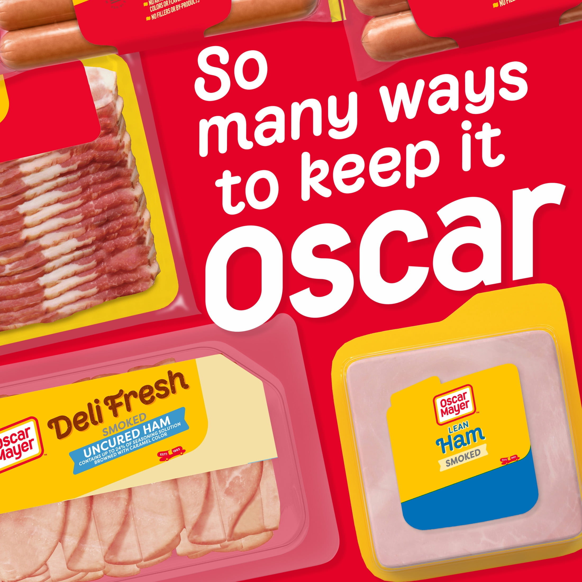 Oscar Mayer Lean Smoked Ham Sliced Lunch Meat 16 oz. Tray