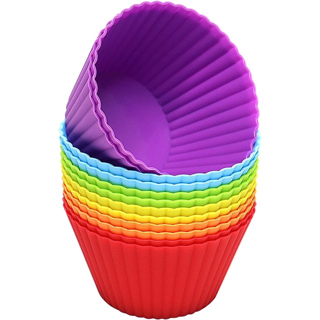Extra Large Silicone Cupcake Muffin Cups 12 Pack 3.54 Inch Nonstick