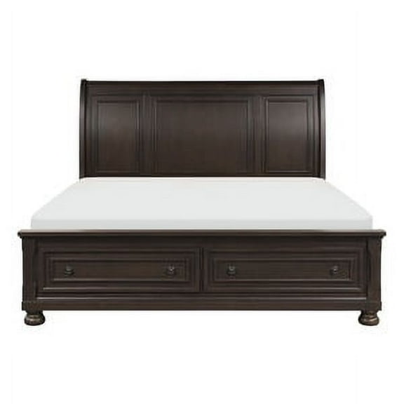 Queen Platform Bed with Footboard Storage