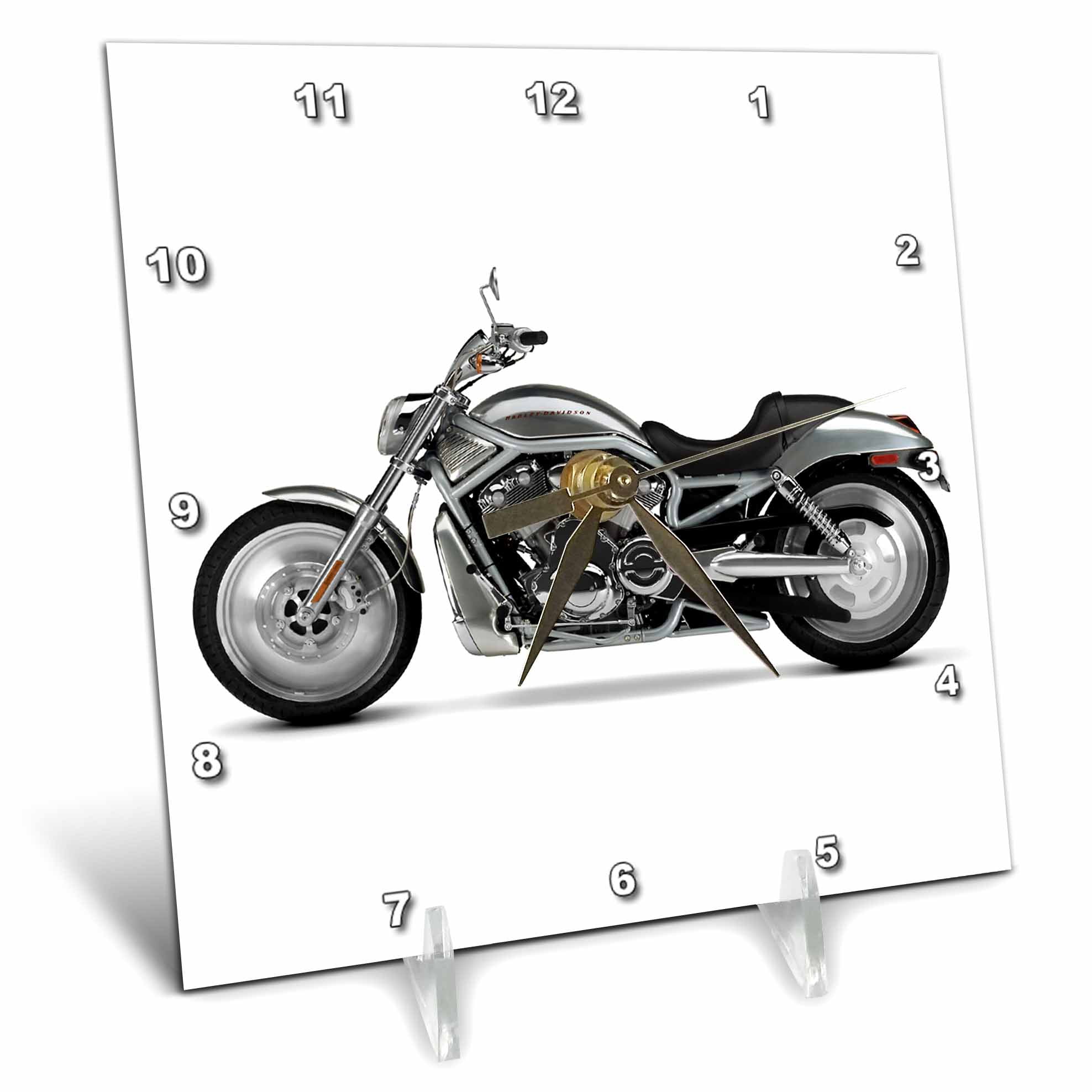 3dRose Desk Clock Picturing HarleyDavidson® Motorcycle