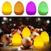 Worallymy 12Pcs Easter Eggs LED Lights Fake Egg Party Christmas Wedding Decoration Lamp Gift, Flashing, Yellow Light