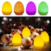 Worallymy 12Pcs Easter Eggs LED Lights Fake Egg Party Christmas Wedding Decoration Lamp Gift, Continuous Bright, Warm White Light