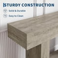 thumbnail image 7 of 55” Entryway Table with Charging Station & LED Light, Narrow Sofa Table for Hallway Living Room, Modern Farmhouse Console Table with Storage Shelf, Gray, 7 of 7