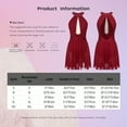 thumbnail image 5 of Alvivi Womens Rhinestone Figure Skating Dress Mesh Patchwork Ballet Leotard Lyrical Dance Costume Blue XXL, 5 of 5
