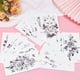 thumbnail image 4 of 20 estilos de tatuajes temporales de flores, florales, animales, negros, removibles, de papel, resistentes al agua, de larga duración, para maquillaje., 4 of 9
