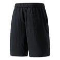 thumbnail image 3 of EOYWHK Mens Shorts Breathable Relaxed Fit Multi Pocket Mens Casual Shorts Soft Lightweight Breathable for Basketball Running Gym Black, Size L, 3 of 9