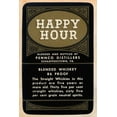 thumbnail image 2 of Vintage Booze Labels 17x24 Gold Ornate Wood Framed with Double Matting Museum Art Print Titled - Happy Hour Blended Whiskey, 2 of 4