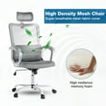 thumbnail image 5 of wOod-it Ergonomic Office Chair Mesh Computer Desk Swivel Rolling Home Office Computer Chair with Headrest Retractable Footrest and Padded Armrests,Grey, 5 of 8