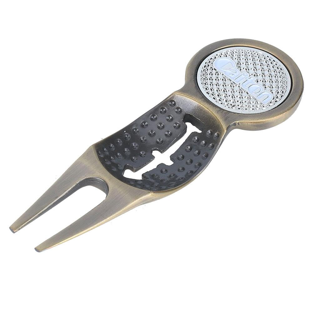 Mgaxyff Divot Tool,Zinc Alloy Golf Divot Repair Tool with Marker