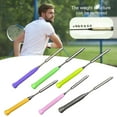 thumbnail image 3 of Hyasfey Badminton Racket Training Device Anti-Slip Handle Realistic Design Stainless Steel Construction Badminton Swing Trainer, 3 of 7