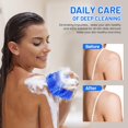 thumbnail image 2 of Zocy African Net Sponge Auténtico Exfoliante Corporal Exfoliante Para Baño Y Ducha Múltiples Texturas Con Suave Exfoliación Profunda Y Rica Espuma Para Todas Las Pieles (Azul), 2 of 5