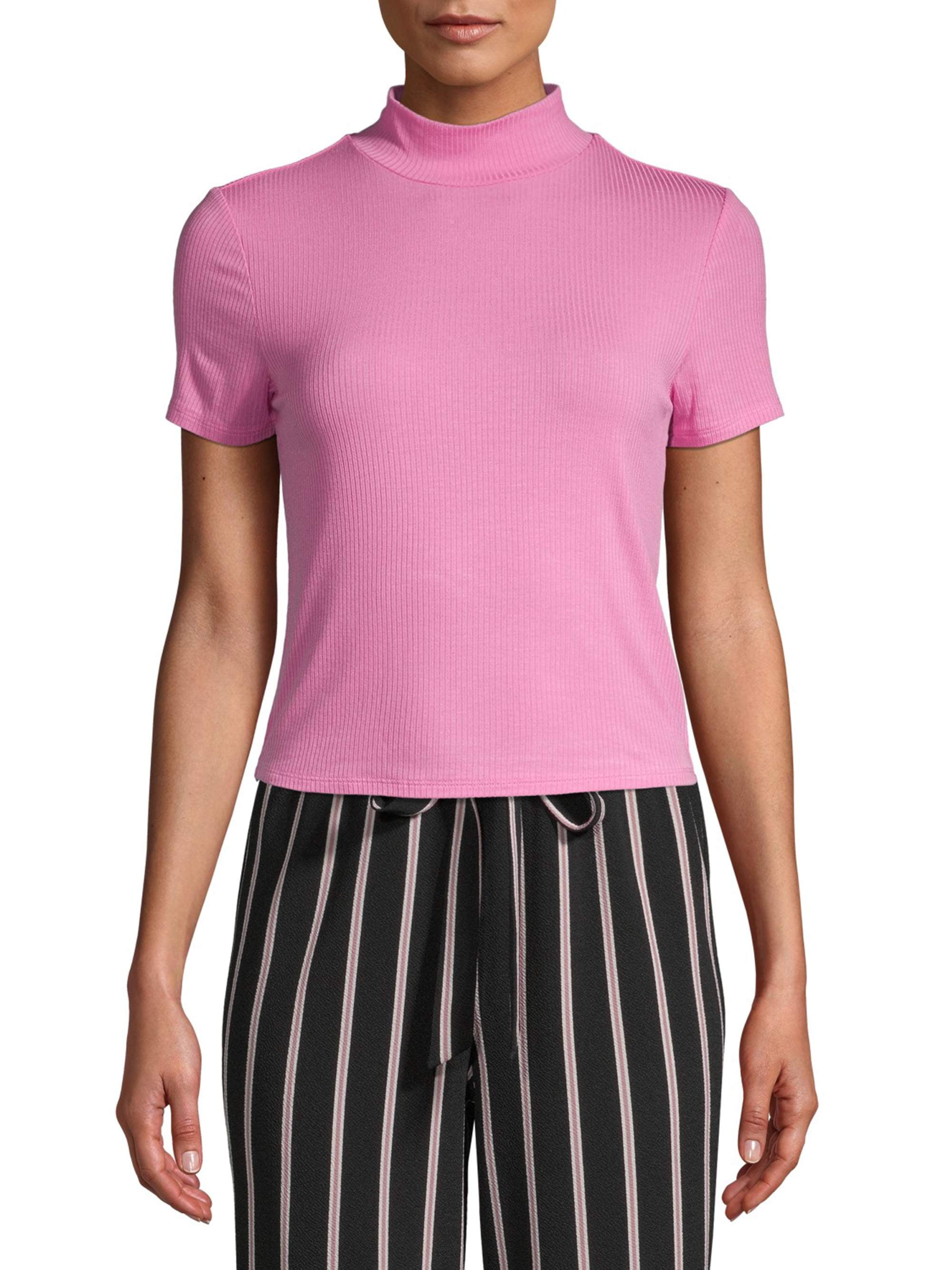 no boundaries mock neck tee