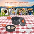 thumbnail image 3 of Camping Cooking Set, Camping cookware Stove Set, 18pcs Camping Pot pan Set, Nesting Camp Cook Set, CampingHiking Mess kit, Camping Gear, Mini cookware Camping, Backpacking Pans Set, 3 of 8