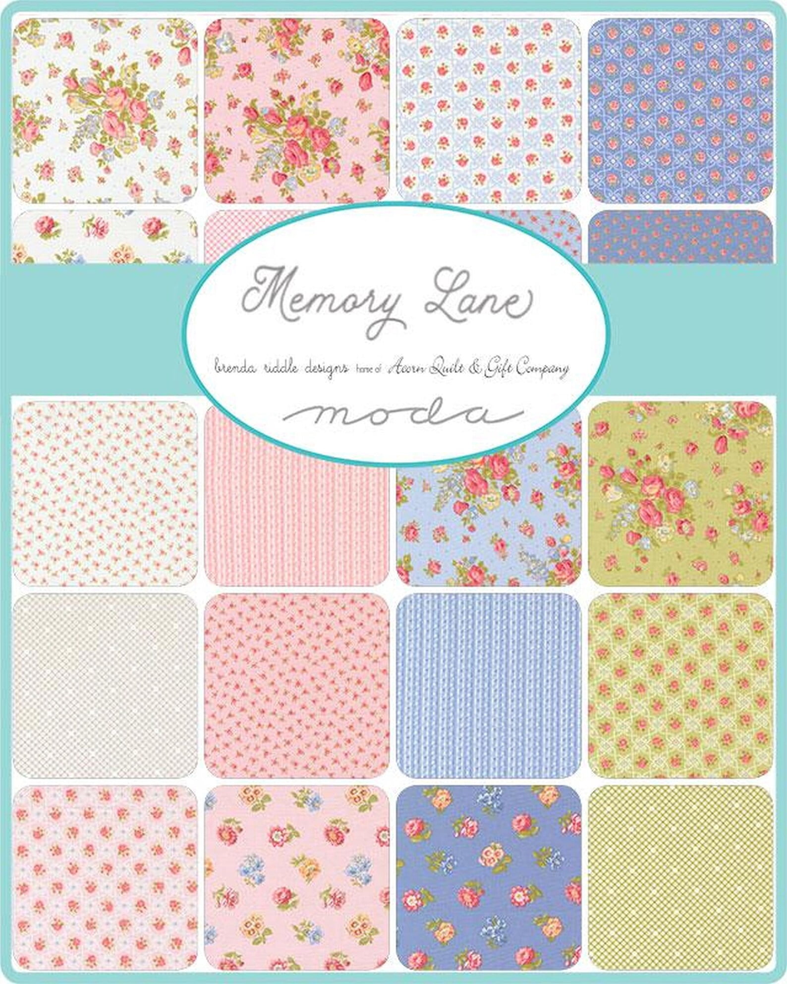 Memory Lane Moda Fabrics Layer Cake by Brenda Riddle Designs 42  10-inch Precut Fabric Quilt Squares