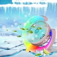 thumbnail image 3 of Small Desk Fan, Portable Electric Table Desktop Air Circulator Fans, Color Running Lamp USB Charging Home Desktop Fan, 3 of 6