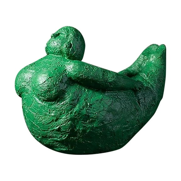 Lady Yoga Sculpture Statue - Meditation Pose Figurine Zen Spiritual Decor, Polyresin Modern Abstract Art Gift for Home Office, Anthropology Home Decor