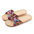 thumbnail image 3 of B91xZ Women's Rhinestone Flat Sandals Arch Support Recovery Flip Flops Pillow Soft Summer Beach Shoes,Purple 8, 3 of 5