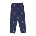 thumbnail image 4 of Daiia Anchor Heart Blue Women's Sleep Pant with Pockets and Drawstring,Pajama Pants-Small, 4 of 9