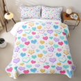 thumbnail image 2 of Homewish Rainbow Hearts Quilt King,Love Theme King Coverlet Set,3pcs, 2 of 7