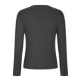 thumbnail image 5 of TKLPEHG Womens Dressy Tops V-Neck Slim Tops Casual Comfy Lightweight Long Sleeve T Shirt Fashion Solid Color Fall Tops Pullover (Dark Gray,XXL), 5 of 6