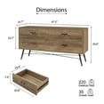 thumbnail image 5 of Gzxs Modern Mid-Century 4-Drawer Dresser Bedroom Storage Organizer, 47.24"L x 15.75"W x 23.62"H, Rustic Walnut, 5 of 9