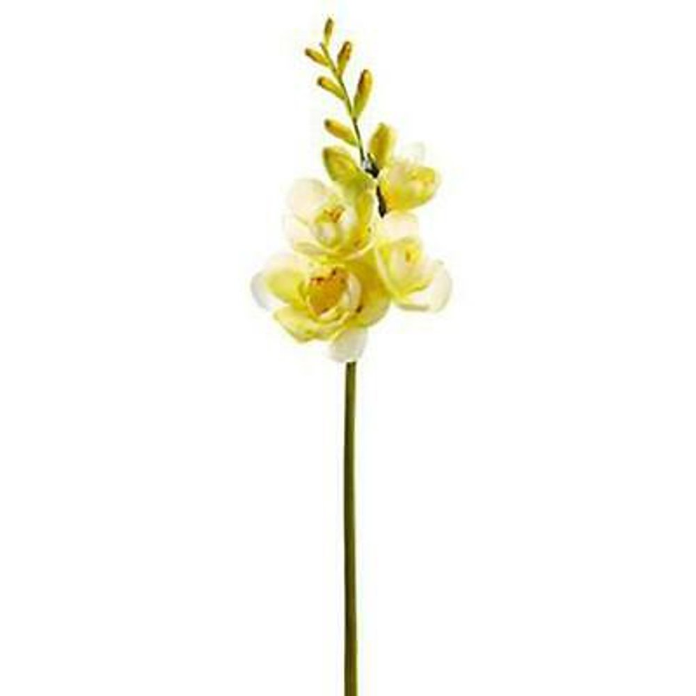 2PK Soft Yellow Freesia Artificial Flowers, HomeNew