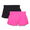 Black Soot/ Electric Pink, variant on Girls Athletic Run Shorts, Sizes 4-18 & Plus