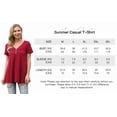 thumbnail image 4 of Anygrew Womens Summer Short Sleeve Tunic Tops Loose Fit Casual Blouses, 4 of 4