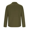 thumbnail image 3 of SuTry Men's Knit Blazer Fall Trendy Notch Lapel Two Front Pockets Comfy Knit Fabric Button Closure Long Sleeves for Office Formal Wear(Army Green,2XL), 3 of 5