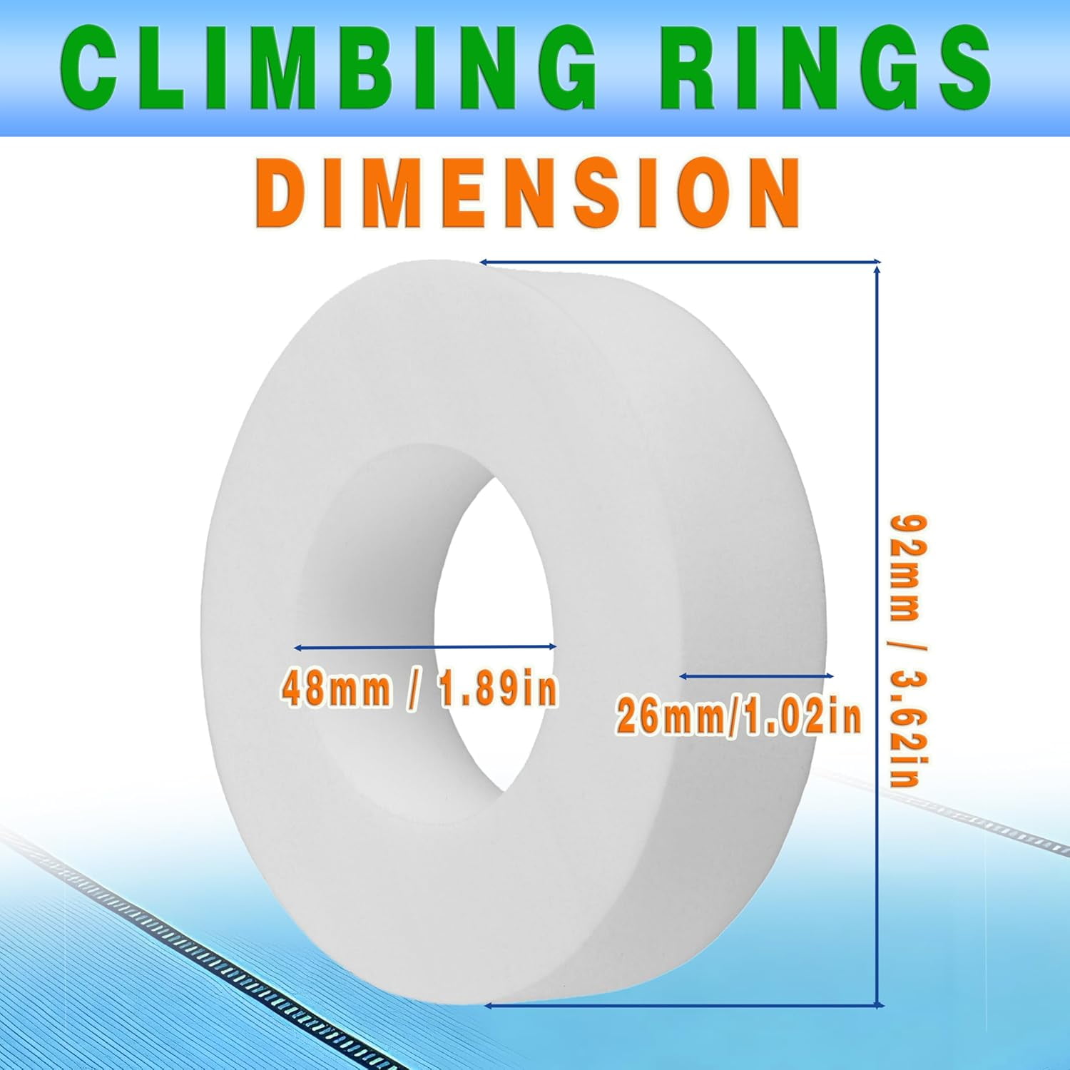 Pool Cleaner Climbing Rings for Dolphin Maytronics Nautilus Robotic Replacement Part 6101611-R4 for Nautilus/CC Plus DX3 DX4 DX6 M200/M400/M500 Ultimate Wall Adhesion Perfect Match (8 Pack)