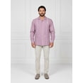 thumbnail image 2 of J. METHOD Men's Long Sleeve Cuban Guayabera Shirt Button Down Classic Embroidered 4 Pockets Casual Top NEMT118 Lilac XL, 2 of 4