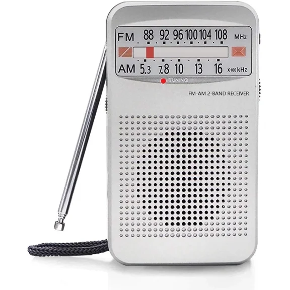 STAR- Am Fm Portable Pocket Radio, Compact Transistor Radios - Best Silver