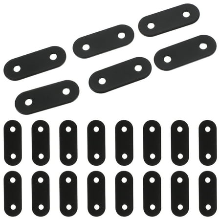 

NUOLUX 20pcs Mending Plate Stainless Steel Straight Bracket Small Metal Flat Plate