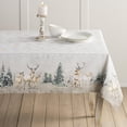 thumbnail image 6 of Maison d' Hermine Deer in The Woods 100% Cotton Tablecloth for Kitchen Dining | Tabletop | Decoration | Parties | Weddings | (Square, 60 Inch by 60 Inch)., 6 of 6
