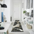 thumbnail image 5 of Black Gold White Marble Runner Area Rug 2x6 Soft Non-Slip Washable Bedside Carpet for Hallway Bedroom Living Room Home Decor, 5 of 8