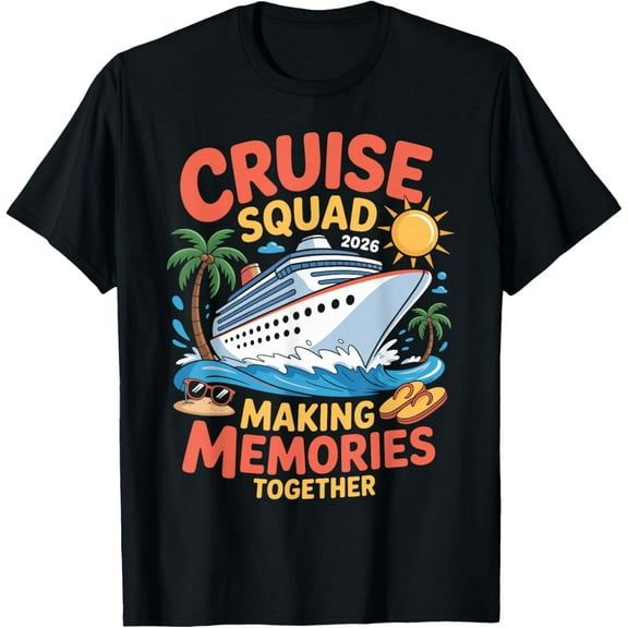 Cruise Squad 2026 Retro Vacation Sunset Vibes for Men Women T-Shirt