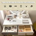 thumbnail image 6 of Costway Vanity Table 3 Color Lighting Modes MakeUp Stool Jewelry, 6 of 12