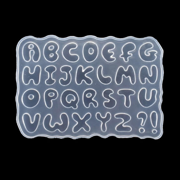 Necvior Alphabet Epoxy Mold Cartoon Alphabet Resin Silicone Molds Small Silicone Mould