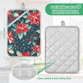 thumbnail image 6 of Yayeee Pot Holders Kitchen Heat Resistant with Pocket 7"x9.8" Cotton Oven Cooking Hot Pads, Christmas Themed Leaves, 6 of 7