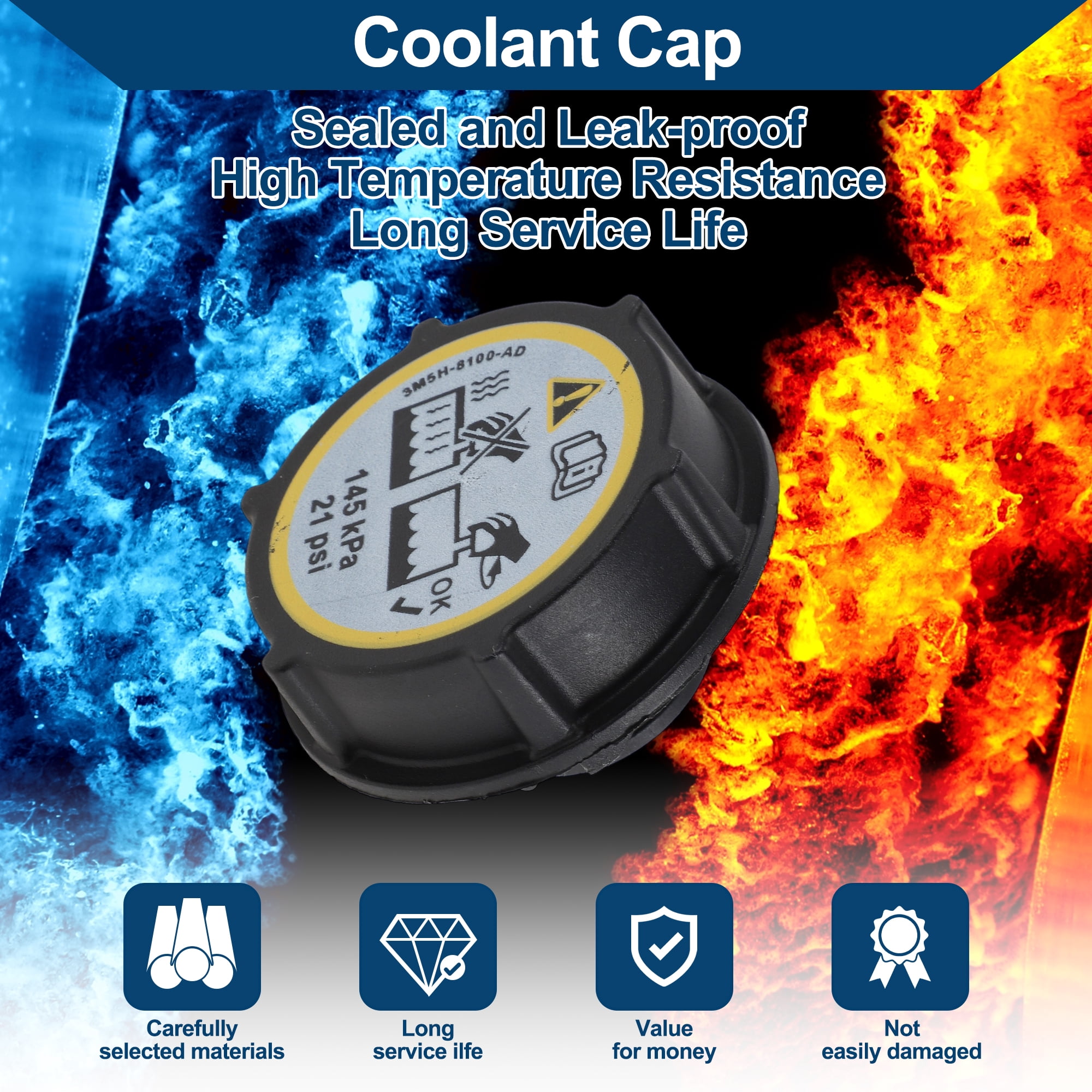 Unique Bargains Coolant Cap for Ford F150 V6 V8