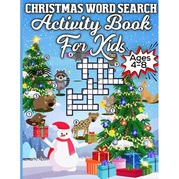 Christmas Word Search Activity Book for Kids Ages 58