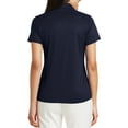 thumbnail image 2 of Mafoose Women's Performance Fine Jacquard Polo T-Shirt True Navy Large, 2 of 5