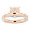 thumbnail image 3 of ESTE ORIGIN 3.75ct Round Cut Lab Grown Diamond Engagement Ring 14K Rose Gold Ring with Pave Band for Women US 9.5, 3 of 5