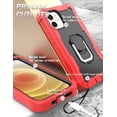 thumbnail image 7 of iPhone 12 Mini Case - Heavy Duty Hybrid Rugged Dual Layer Protective Shockproof Kickstand Cover with Ring Holder for Apple iPhone 12 Mini 5.4", K, 7 of 7