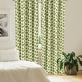 thumbnail image 2 of Ambesonne Vintage Window Curtains, Polygonal Style Vegetables, Each 28" W x 84" L, Peacock Green and Fawn, 2 of 4